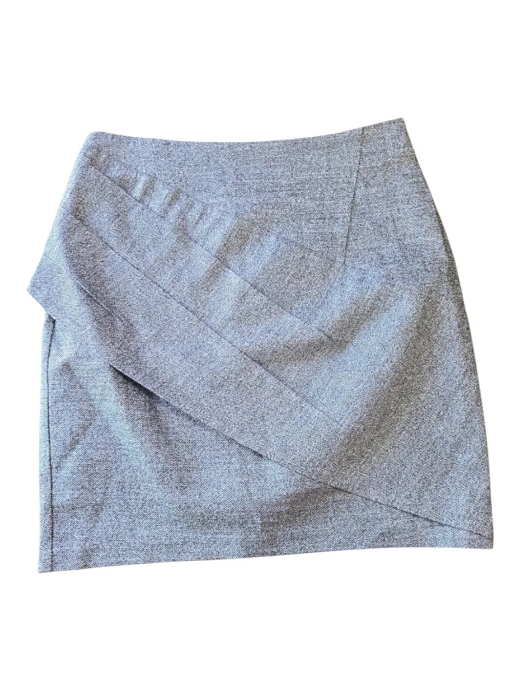 NWT RtA Cheyenne Silver Metallic Draped Mini Skirt Italian Fabric Size 8